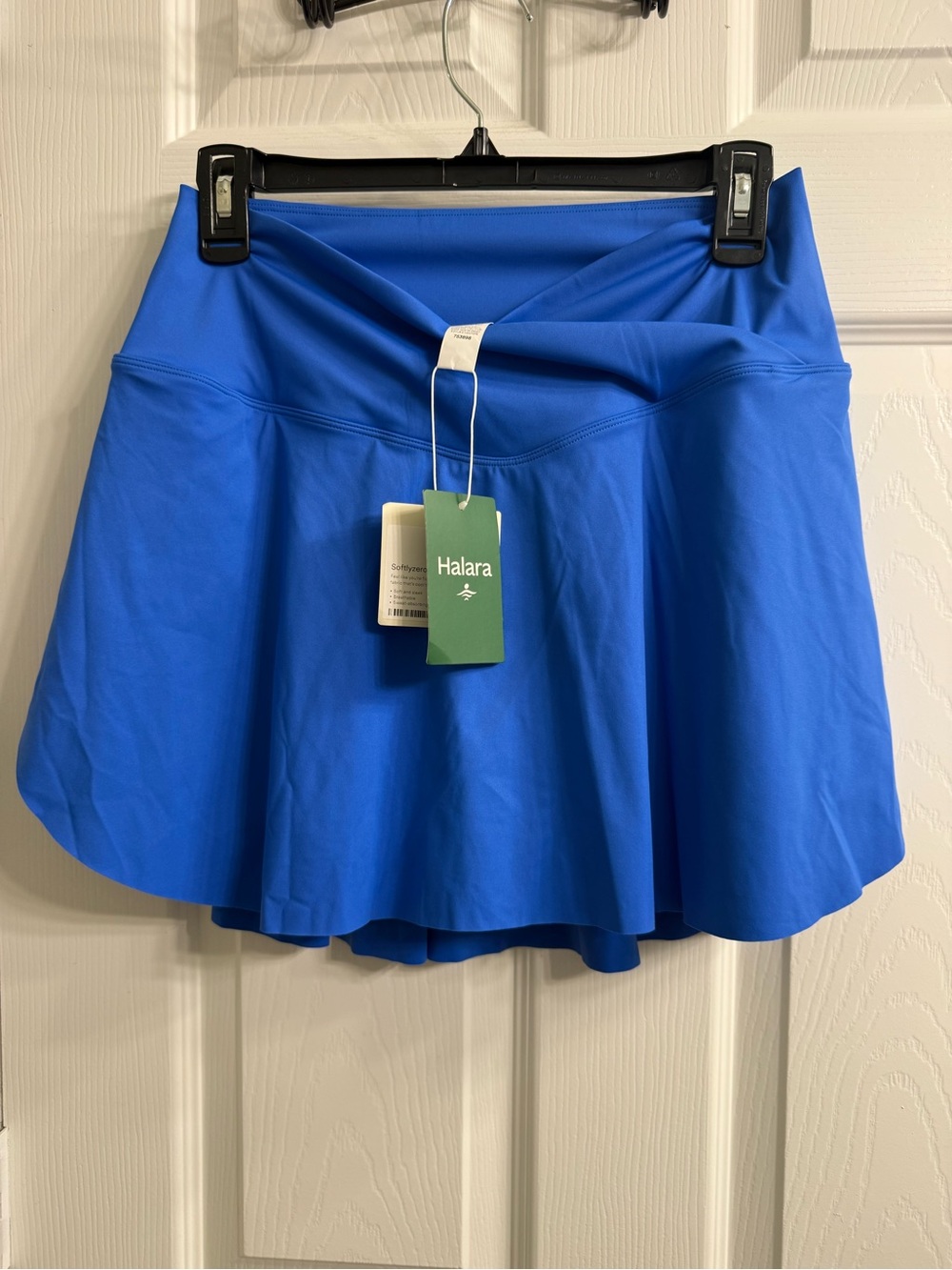 HALARA Royal Blue crossover waist Skirt with shorts